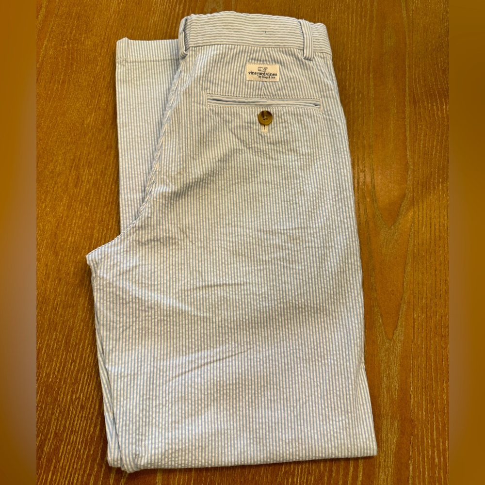 Vineyard Vines, boys size 14 seersucker breaker pants
